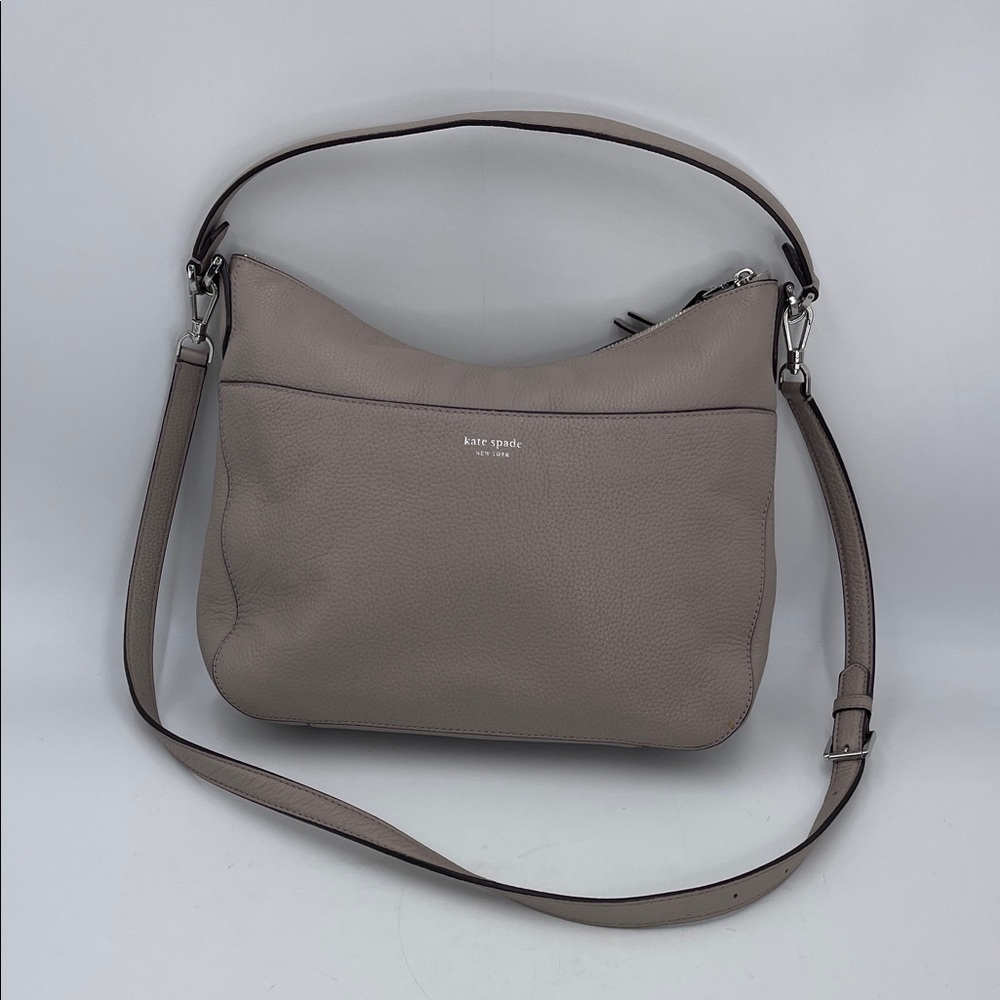 Kate Spade Taupe Leather Two Way Strap Shoulder Bag